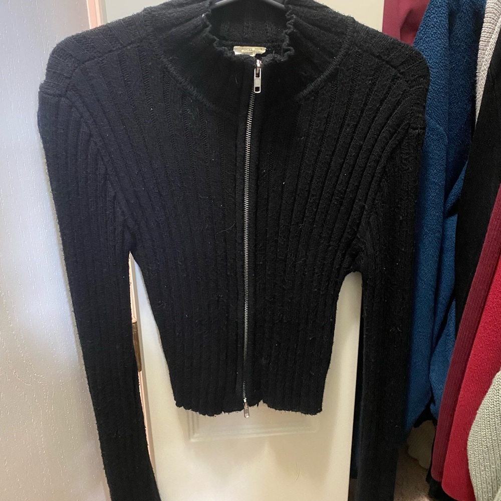 Garage Black Ribbed Zip-Up Cardigan
x2